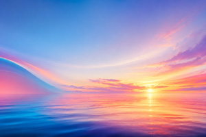 大海日落晚霞