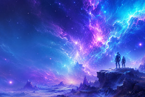 宇宙探险者的星际景观