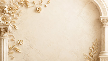 Classical carvings and floral decorations