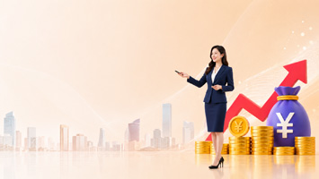 商业演示背景与金融象征