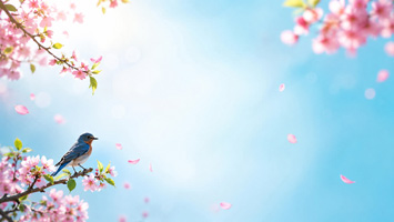 春日鸟语与花开