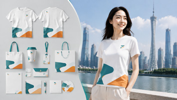 现代品牌展示与城市风光