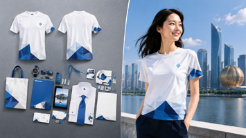 现代品牌展示与都市风光