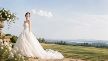 A Fresh Garden Setting for Romantic Wedding Photography