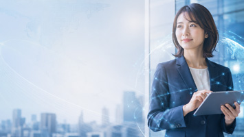 现代商务科技女性形象