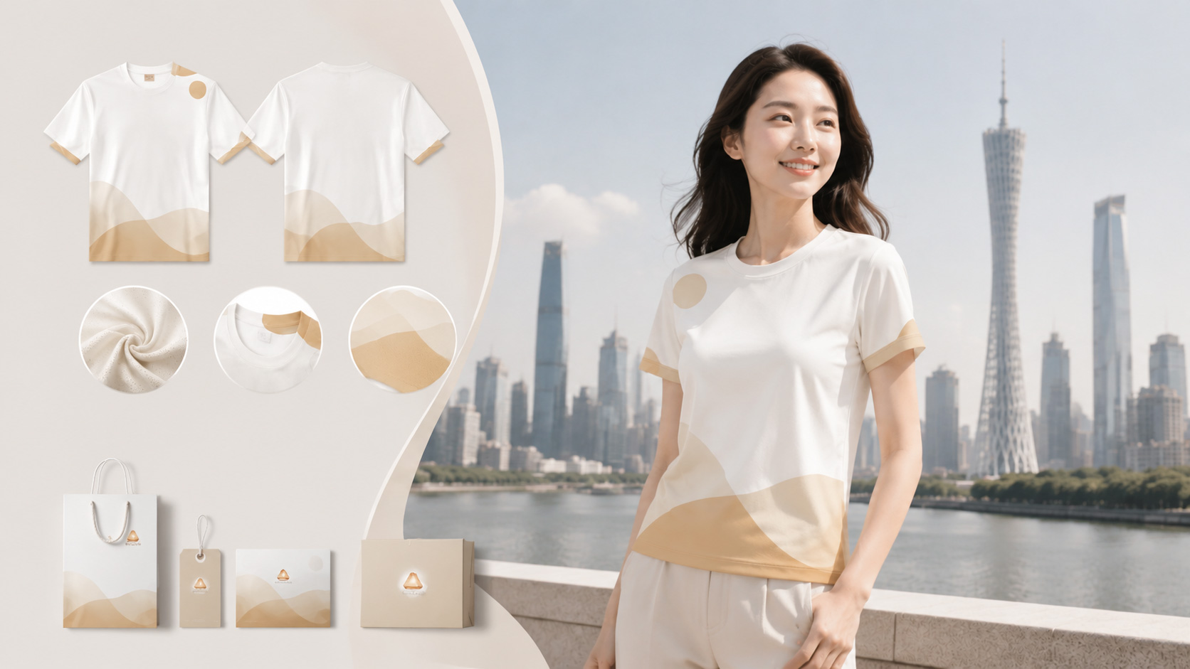 舒适清新的服装品牌展示