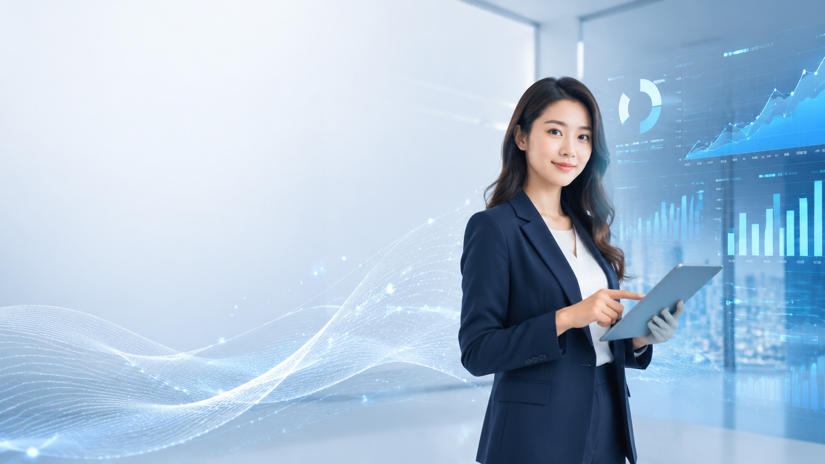 现代科技办公场景展示