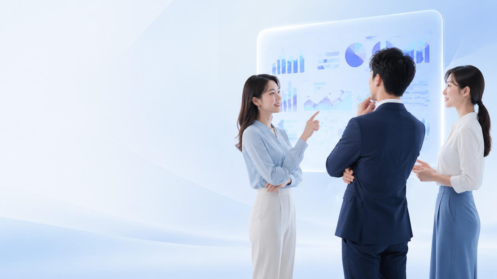 现代商业展示与数据仪表板